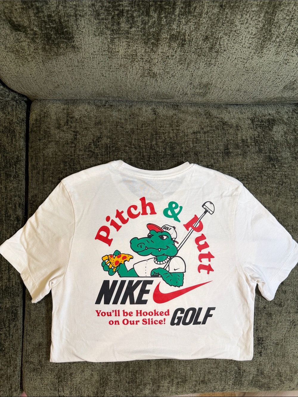 Nike White Me’s Pitch & Putt' Dino Golf Graphic Tee